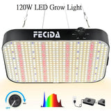 FECiDA 120W Dimmable Grow Tent Light UV-IR Included Ideal Full Spectrum LED for Indoor Plants Daisy Chain Function & Quiet Build-in Fan - Imported from UK