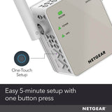 NETGEAR EX6120 Dual Band Wi-Fi Range Extender, Coverage Up to 1500 Sq Ft, AC1200 Wireless Signal Booster & Repeater Up to 1200Mbps Speed & Compact Wall Plug Design (Container Product Without Box) - Imported from UK