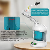 K-SKIN Facial Steamer, 350W Nano Ionic Face Steamer with 360° Rotatable Sprayer, Portable for Personal Care Use at Home or Salon - Imported from UK