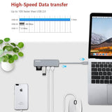 Lenovo 5-in-1 USB C Hub, USB Type-C Adapter with 3x USB 3.0 Ports SD/TF Card Reader, Compatible For USB C Devices - Imported from UK