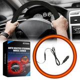 RAYHONG 12V Heated Steering Wheel Cover for Winter, Hand Warming Steering Wheel Protector, Heats up Quickly for Car Truck Van SUV - Imported from UK