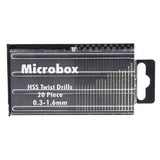 HSS Mini Micro Drill Bit Set, 0.3-1.6mm Twist Drill Bits Precision Drill DIY Kit Rotary Hand Tools Accessory (20pcs) - Imported from UK