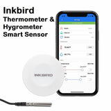 Inkbird Bluetooth Thermometer & Hygrometer Smart Sensor Data Logger with Waterproof External Probe for Android & iOS, for Food Storage Brewing Reptiles Instrument - Imported from UK