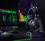 Razer Nari Ultimate Wireless 7.1 Surround Sound Gaming Headset THX Audio & Haptic Feedback Auto-Adjust Headband Chroma RGB Retractable Mic (Without Wireless Receiver)- Imported from UK