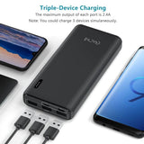 GACHI 26800mAh Power Bank, Large Capacity Portable Ultra Fast  External Battery Pack with 3 USB Outputs & Dual USB Inputs (Micro/USB C) for iPhone, Android, Tablet, etc - Imported from UK