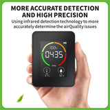 Air Quality Meter with Colorful LCD Display, 3-in-1 Carbon Dioxide Detector with Temperature, Humidity for Home Office Car (Container Product Without Box) - Imported from UK