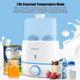 Kisdream Bottle Warmer, 2-in-1 Bottle Warmer & Bottle Steam Sterilizer with Timer & LCD Display, BPA-Free, Accurate Temperature Control - Imported from UK