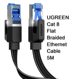 Buy Online UGREEN Cat 8 flat braided ethernet cable with RJ45 connectors