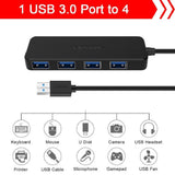 Lenovo 4 Port USB 3.0 Hub, High Speed USB Splitter, Multi-Interface Docking Expansion - Imported from UK