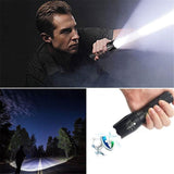 T6 3000 Lumens Powerful LED Flashlight, Super Bright Aluminum Alloy Telescopic Zoomable Tactical Military LED Flashlight / Torch Lamp Light - Imported from UK