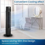 ANSIO 30" Tower Fan with Remote For Home & Office, 7.5 Hour Timer, 3 Speed & 3 Wind Modes Oscillating Cooling Fan - Imported from UK