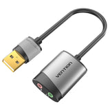 VENTION USB Sound Card to 3.5mm Jack Audio Adapter Compatible with PC, Laptop, Headset, PS5/4, Mac & more - Imported from UK