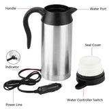 Car Electric Kettle, 12V 750ml Stainless Steel Travel Kettle Thermoses for Heating Water Coffee Milk Tea & More - Imported from UK