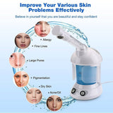 K-SKIN Facial Steamer, 350W Nano Ionic Face Steamer with 360° Rotatable Sprayer, Portable for Personal Care Use at Home or Salon - Imported from UK