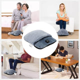 Lomitech Foot Warmer with Massage Vibration & Heating For Heat Therapy & Pain Relief, Soft Plush Fabric & USB Charging, 3 Temperature Settings 45m Shutdown Timer - Imported from UK