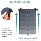 Sfee SunShades for Car Side Windows, Sun Shade Retractable Blocks Heat & UV Rays Glare Protection Roller Sunshade for Baby Kids Pets Passengers (2 Pack 15"x17") - Imported from UK