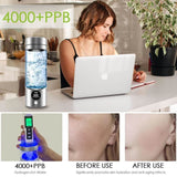 Hydrogen Water Bottle with Digital Display, 280ml Portable Rechargeable Premium Hydrogen Generator, Water Molecular Ionizer - Imported from UK