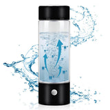 Hydrogen Water Generator Bottle, Portable Rechargeable Hydrogen Water Ionizer Machine, 420ml Hydrogen Rich Water Glass Health Cup for Home Travel (Container Product Without Box) - Imported from UK