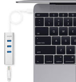 Anker USB-C to 3-Port USB 3.0 Hub With Ethernet Adapter Aluminum Portable Data Hub with 10/100/1000 Mbps - Imported from UK