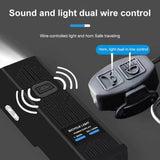 Bicycle Horn Lamp for Night Riding with Double T6 Lamp Beads, IPX4 Waterproof, USB Charging, 360° Rotating Bracket - Imported from UK