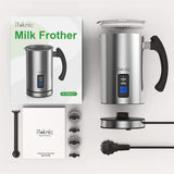 iTeknic Milk Frother, Electric Stainless Steel Milk Steamer & Frother Automatic Foam Maker For Coffee, Latte, Cappuccino with Strix Temperature Controls - Imported from UK