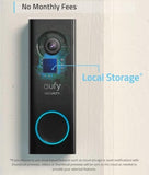 eufy Security by Anker Battery Powered Wireless Video Doorbell with HomeBase, 2K HD No Monthly Fee, On-Device AI for Human Detection, 2-Way Audio, 16GB Local Storage, Simple Self-Installation - Imported from UK