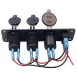 WUPP Car Circuit Breaker, Car Switch Panel with Digital Voltmeter, Dual USB Car Charger Adapter & Cigarette Lighter Socket (Container Product Without Box) - Imported from UK