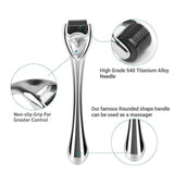 Derma Roller System Titanium 540 Needles 0.30mm + Storage Case, Micro Needling Roller for Skin Rejuvenation Anti Ageing Wrinkle Facial & Scalp Treatment, Promotes Hair Growth & Improves Skin Vitality - Imported from UK