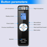 DerYoMa 8GB Digital Voice Recorder with SD Card Slot, MP3 Player with Voice-Activated Recording, USB Rechargeable, Professional Dual Microphones for Stereo HD Clear Recording - Imported from UK