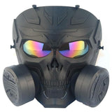 Airsoft Tactical Gear Gas Mask with Double Fan Color Lens - Imported from UK