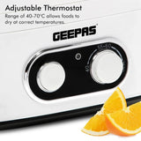 Geepas 240W Food Dehydrator with 5 Trays, BPA-Free Food Dryer Machine with Adjustable Thermostat, Food Preserver Snack Dryer for Fruit Vegetables Meat Healthy Snacks - Imported from UK