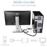 CableDeconn Active DVI to VGA 7FT Cable DVI 24+1 DVI-D M to VGA Male with Chip Active Adapter Converter Cable for PC DVD Monitor HDTV - Imported from UK