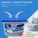 ANSIO Interior Dehumidifier, Room Moisture Absorber Condensation Remover for Damp, Mold in Home, Bathroom, Window, House, Kitchen, Wardrobe - Imported from UK