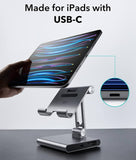 ESR 8-in-1 Portable Stand Hub USB-C Hub with Adjustable Stand 100W PD Charging 2 USB 3.0 Ports 4K HDMI 3.5-mm Jack SD/microSD Card Slots Compatible with USB-C iPads - Imported from UK