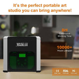 WAINLUX K6 Laser Engraver, 3000mW CNC Bluetooth Mini Laser Engraving Machine, Portable Tool for Wood Vinyl Leather Glass, DIY Art, Logo Design (Container Product Without Box) - Imported from UK