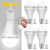 Neporal Emergency Rechargeable 750lm Light Bulbs with Hook, 15W 80W Equivalent 3000K 1200mAh Battery Operated Light Bulb for Home, Camping, Tents (Pack of 4)- Imported from  UK