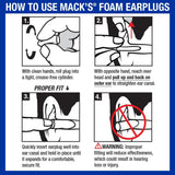 Mack's Ultra Soft Foam Earplugs (50 Pair) 33dB Highest NRR Comfortable Ear Plugs for Sleeping Snoring Travel Concert, Studying Loud Noise Work (Made in USA) - Imported from UK