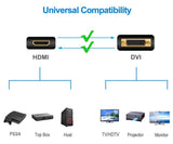 Rankie DVI to HDMI Adapter Gold Plated 1080P Full HD Converter, (Pack of 2) - Imported from UK