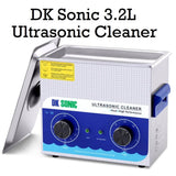 DK SONIC 3.2L Commercial Ultrasonic Cleaner, 120W Sonic Cleaner with Heater for Jewelry Denture Coins Metal Parts Carburetor Fuel Injector Record Circuit Board Brass etc - Imported from UK