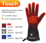 SNOW DEER Heated Glove Liner for Men & Women with Rechargeable Battery for Outdoor Cycling Montorcycle Camping Hiking Skiing, Hand Warmer Heat Up to 2.5-7H - Imported from UK