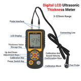 Hti Digital LCD Ultrasonic Thickness Meter Gauge Measuring Tool - Imported from UK