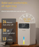 JERVAMNI 1500ml Portable Dehumidifier,&nbsp; Moisture & Mold Control with 12 Hour Timer, Auto Off/Defrost, Color Lights - Imported from UK