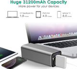 RSOEWXN AC Outlet Portable Laptop Power Bank, Universal 31200mAh 100W Travel Laptop Charger, Fast Charging External Battery Pack - Imported from UK