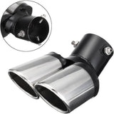 SUNJULY Car Exhaust Silencer, New Stainless Steel Car Universal Exhaust Muffler With Two Outlets & Chrome Tail - Imported from UK