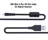 AsLink 056-0200-001 USB Mini 8 Pin Flat Cable for Digital Cameras 1M - Imported from UK