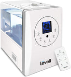 LEVOIT Hybrid Ultrasonic 6L Warm & Cool Mist Air Humidifier Remote Control with Built-in Humidity Sensor for Bedroom Baby Room Plants Large Room with Essential Oil Tray, Auto Shut-off Mode, Up to 60h, Display Off - Imported from UK