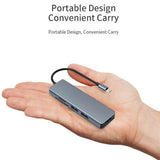 Ankeer TC18 5 in 1 Multifunctional USB Type C Hub Adapter, USB C to 2x USB 3.0, TF/SD Card Reader HD Converter - Imported from UK