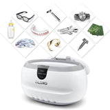 VLOXO 600ml Ultrasonic Cleaner, 50W 42khz Cleaner for Jewelry Ring Earring Necklace Glasses Metal Coins Dentures Razors Tattoo Tools & More - Imported from UK