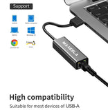 MAXESLA USB 3.0 to Gigabit Ethernet Adapter – Plug & Play High-Speed Wired Network Converter for Laptop, MacBook & PC