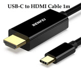 BENFEI USB C to HDMI Cable 4K 1M USB Type C to HDMI Adapter (Thunderbolt 3/4 iPhone 15 Pro/Pro Max Compatible) Male to Male Gold-Plated Cord - Imported from UK